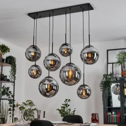 hofstein Gastor Suspension, Boule lumineuse, Suspension Fumé, 8 lumières