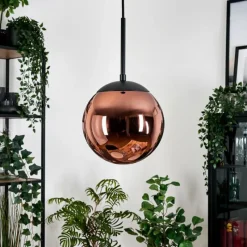 hofstein Gastor Suspension, Boule lumineuse, Suspension Cuivré, 1 lumière