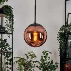 hofstein Gastor Suspension, Boule lumineuse, Suspension Cuivré, 1 lumière