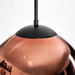 hofstein Gastor Suspension, Boule lumineuse, Suspension 30 cm Clair, Cuivré, 1 lumière