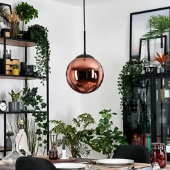 hofstein Gastor Suspension, Boule lumineuse, Suspension Cuivré, 1 lumière