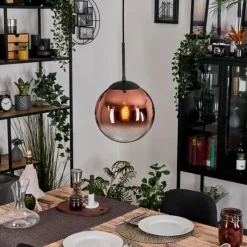 hofstein Gastor Suspension, Boule lumineuse, Suspension Clair, Cuivré, 1 lumière