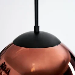 hofstein Gastor Suspension, Boule lumineuse, Suspension Clair, Cuivré, 1 lumière