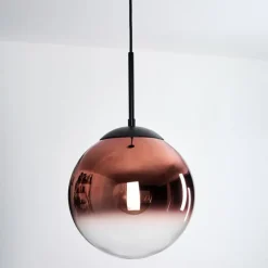 hofstein Gastor Suspension, Boule lumineuse, Suspension Clair, Cuivré, 1 lumière