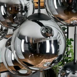 hofstein Gastor Suspension, Boule lumineuse, Suspension Fumé, 8 lumières