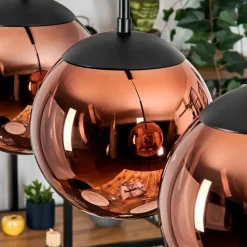 hofstein Gastor Suspension, Boule lumineuse, Suspension Cuivré, 3 lumières