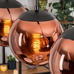 hofstein Gastor Suspension, Boule lumineuse, Suspension Cuivré, 3 lumières