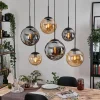 hofstein Gastor Suspension, Boule lumineuse, Suspension Ambre, Fumé, 6 lumières