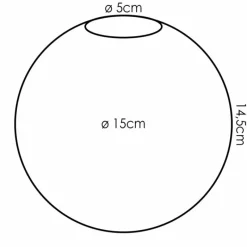 hofstein Gastor Verre de rechange 15 cm Clair, Fumé