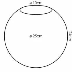 hofstein Gastor Verre de rechange 25 cm Clair, Fumé