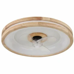 Luminaires Globo Lighting Gatian Ventilateur de plafond lumineux LED Brun foncé, Blanc, 1 lumière, Télécommandes