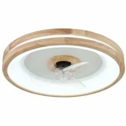 Luminaires Globo Lighting Gatian Ventilateur de plafond lumineux LED Brun foncé, Blanc, 1 lumière, Télécommandes