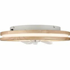 Luminaires Globo Lighting Gatian Ventilateur de plafond lumineux LED Brun foncé, Blanc, 1 lumière, Télécommandes