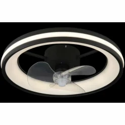 Luminaires Globo Lighting Gatian Ventilateur de plafond lumineux LED Noir, 1 lumière, Télécommandes