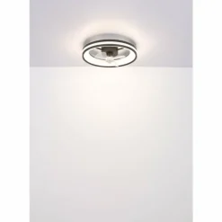 Luminaires Globo Lighting Gatian Ventilateur de plafond lumineux LED Noir, 1 lumière, Télécommandes