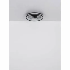 Luminaires Globo Lighting Gatian Ventilateur de plafond lumineux LED Noir, 1 lumière, Télécommandes
