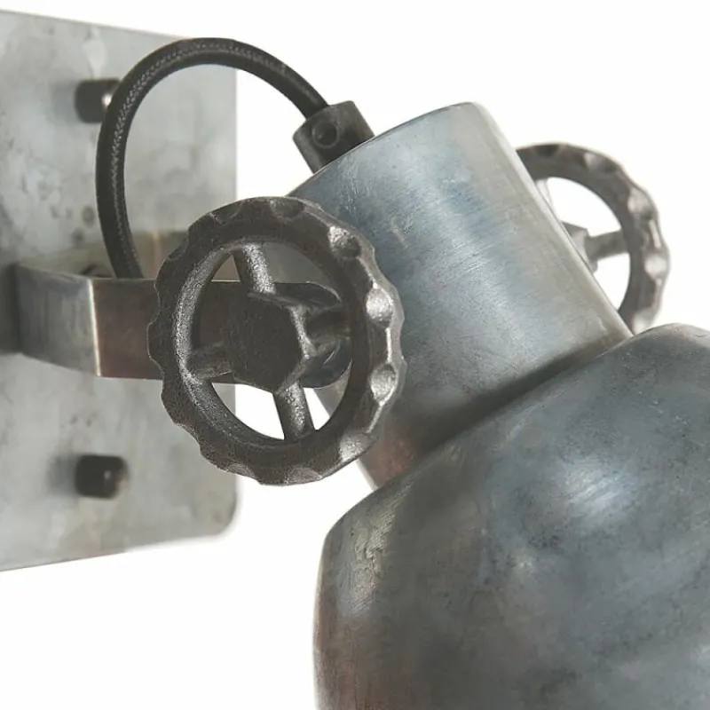 Lampes Industrielles-Luminaires Steinhauer Gearmetal Applique murale, Spot mural Argent Oxydé, 1 lumière