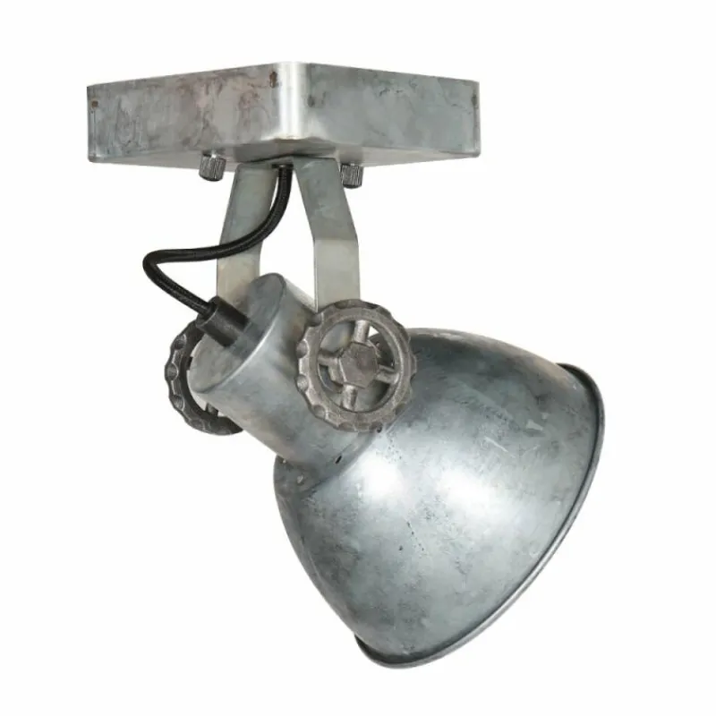 Lampes Industrielles-Luminaires Steinhauer Gearmetal Applique murale, Spot mural Argent Oxydé, 1 lumière