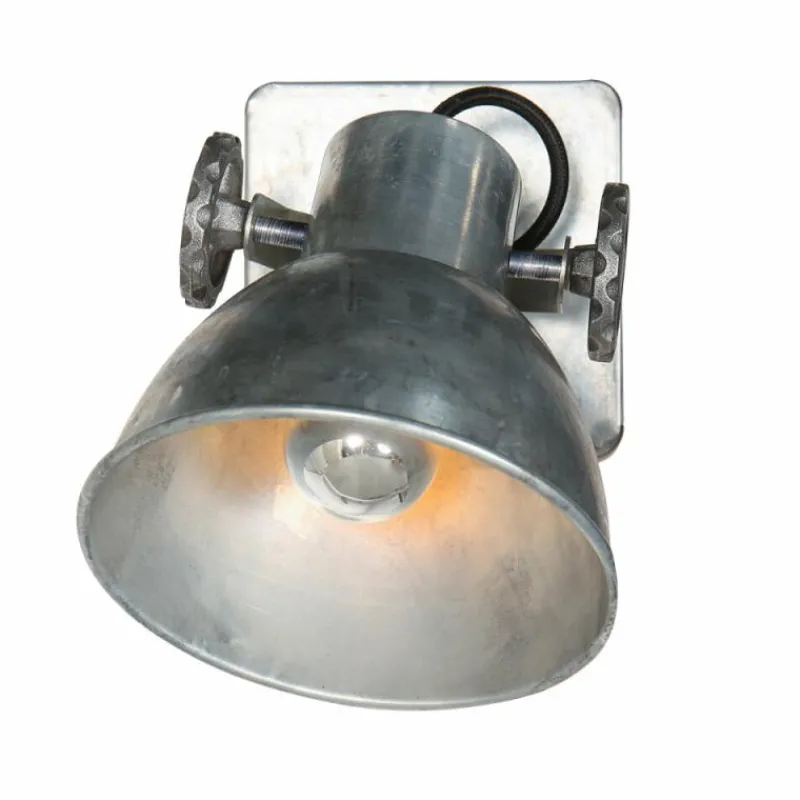 Lampes Industrielles-Luminaires Steinhauer Gearmetal Applique murale, Spot mural Argent Oxydé, 1 lumière