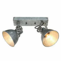 Lampes Industrielles-Luminaires Steinhauer Gearmetal Plafonnier, Spot de plafond Argent Oxydé, 2 lumières