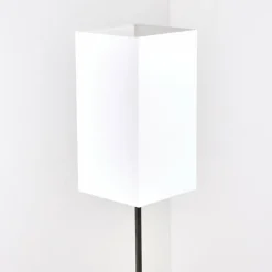 Lampes En Tissu-hofstein Geneva Lampadaire Écru, Noir, 1 lumière