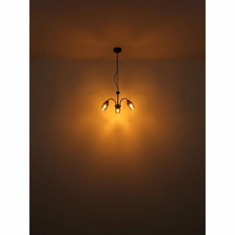 Suspension Verre Fumé-Luminaires Globo Lighting GERLY Applique murale Noir, 1 lumière