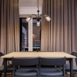 Suspension Verre Fumé-Luminaires Globo Lighting GERLY Suspension Noir, 3 lumières