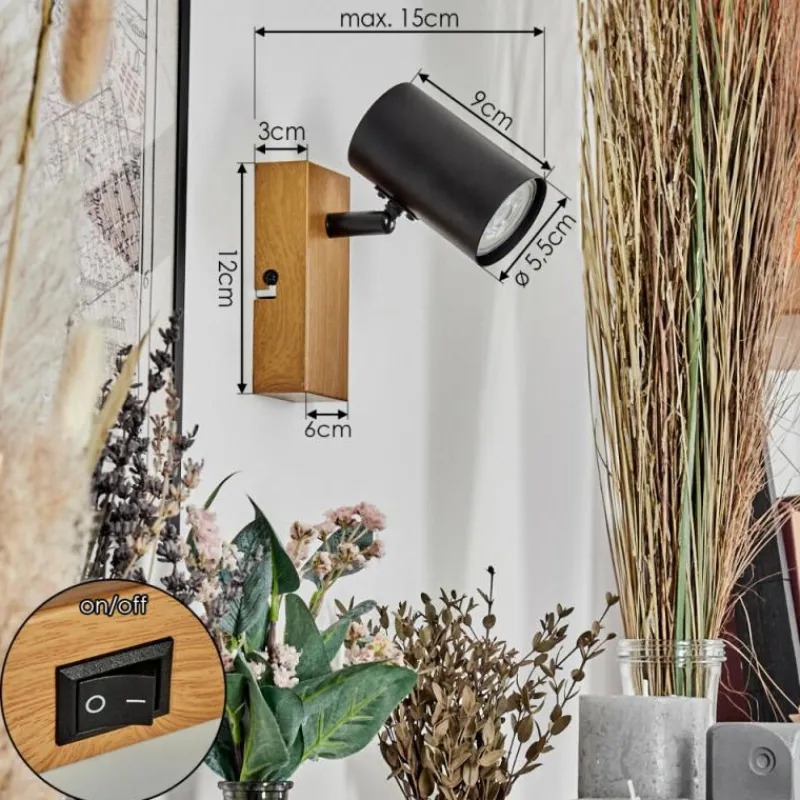 Luminaires Scandinaves-hofstein Gesteira Applique murale, Spot mural Couleur bois, 1 lumière