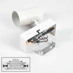 Luminaires Scandinaves-hofstein Gesteira Applique murale, Spot mural Couleur bois, Blanc, 1 lumière