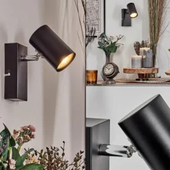 Luminaires Scandinaves-hofstein Gesteira Applique murale, Spot mural Noir, 1 lumière