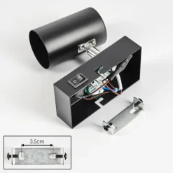 Luminaires Scandinaves-hofstein Gesteira Applique murale, Spot mural Noir, 1 lumière