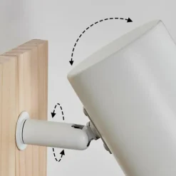Luminaires Scandinaves-hofstein Gesteira Applique murale, Spot mural Écru, Blanc, 1 lumière