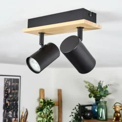 hofstein Gesteira Plafonnier, Spot de plafond Écru, Noir, 2 lumières