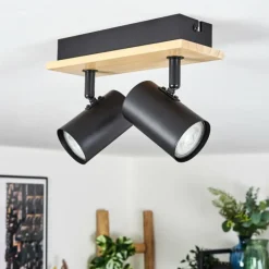 hofstein Gesteira Plafonnier, Spot de plafond Écru, Noir, 2 lumières
