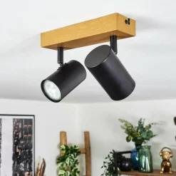 Luminaires Scandinaves-hofstein Gesteira Plafonnier, Spot de plafond Couleur bois, 2 lumières