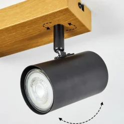 Luminaires Scandinaves-hofstein Gesteira Plafonnier, Spot de plafond Couleur bois, 2 lumières