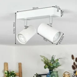 Luminaires Scandinaves-hofstein Gesteira Plafonnier, Spot de plafond Blanc, 2 lumières