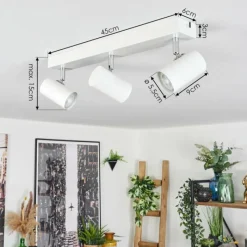 Luminaires Scandinaves-hofstein Gesteira Plafonnier, Spot de plafond Blanc, 3 lumières