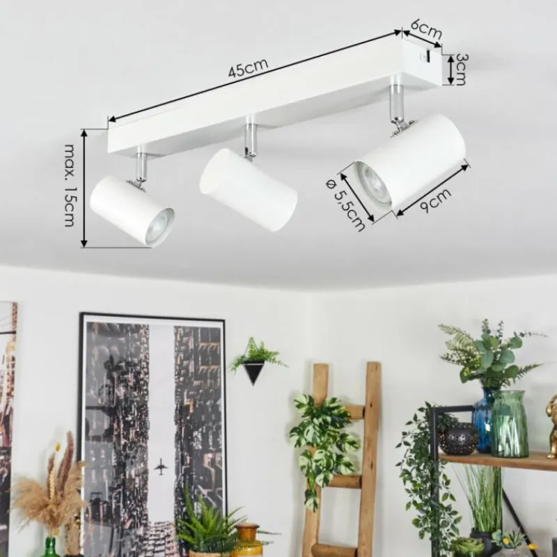 Luminaires Scandinaves-hofstein Gesteira Plafonnier, Spot de plafond Blanc, 3 lumières