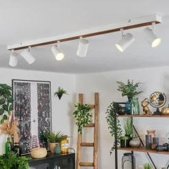 Luminaires Scandinaves-hofstein Gesteira Plafonnier, Spot de plafond Écru, Blanc, 6 lumières