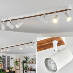 Luminaires Scandinaves-hofstein Gesteira Plafonnier, Spot de plafond Écru, Blanc, 6 lumières