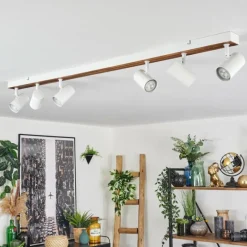 Luminaires Scandinaves-hofstein Gesteira Plafonnier, Spot de plafond Écru, Blanc, 6 lumières