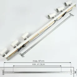 Luminaires Scandinaves-hofstein Gesteira Plafonnier, Spot de plafond Écru, Blanc, 6 lumières