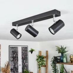 Luminaires Scandinaves-hofstein Gesteira Plafonnier, Spot de plafond Noir, 3 lumières