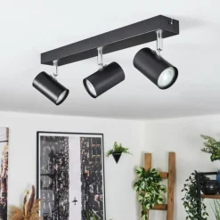 Luminaires Scandinaves-hofstein Gesteira Plafonnier, Spot de plafond Noir, 3 lumières