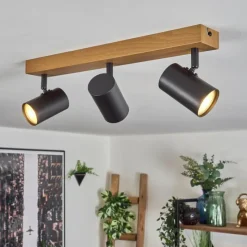 hofstein Gesteira Plafonnier, Spot de plafond Écru, Noir, 3 lumières