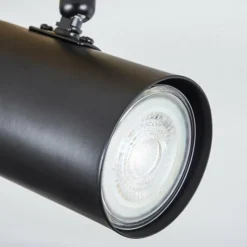 Luminaires Scandinaves-hofstein Gesteira Plafonnier, Spot de plafond Bois clair, Noir, 3 lumières