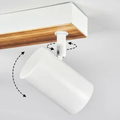 Luminaires Scandinaves-hofstein Gesteira Plafonnier, Spot de plafond Écru, Blanc, 4 lumières