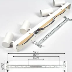 Luminaires Scandinaves-hofstein Gesteira Plafonnier, Spot de plafond Écru, Blanc, 4 lumières