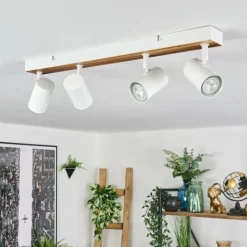 Luminaires Scandinaves-hofstein Gesteira Plafonnier, Spot de plafond Écru, Blanc, 4 lumières